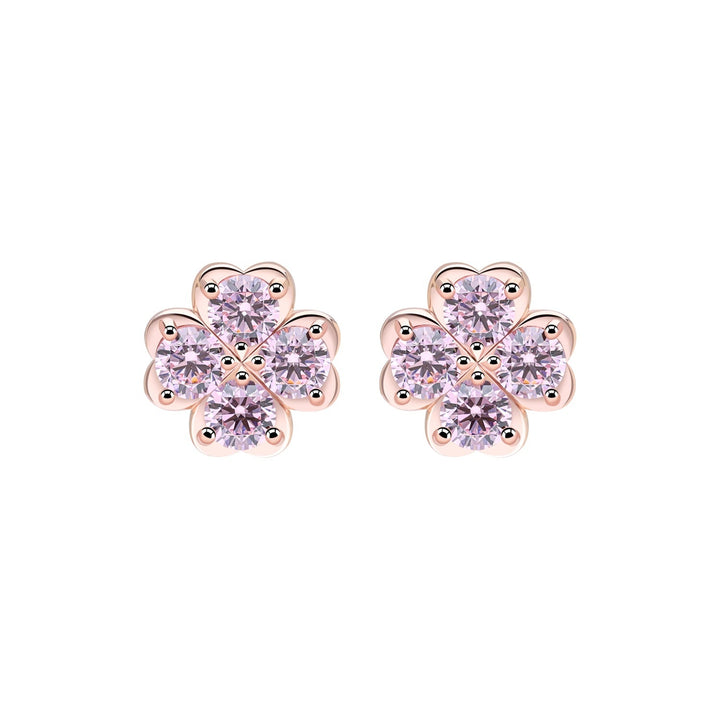 225E0300-01-Rose-Gold-Plated-with-Pink-CZ-Stud-Earrings