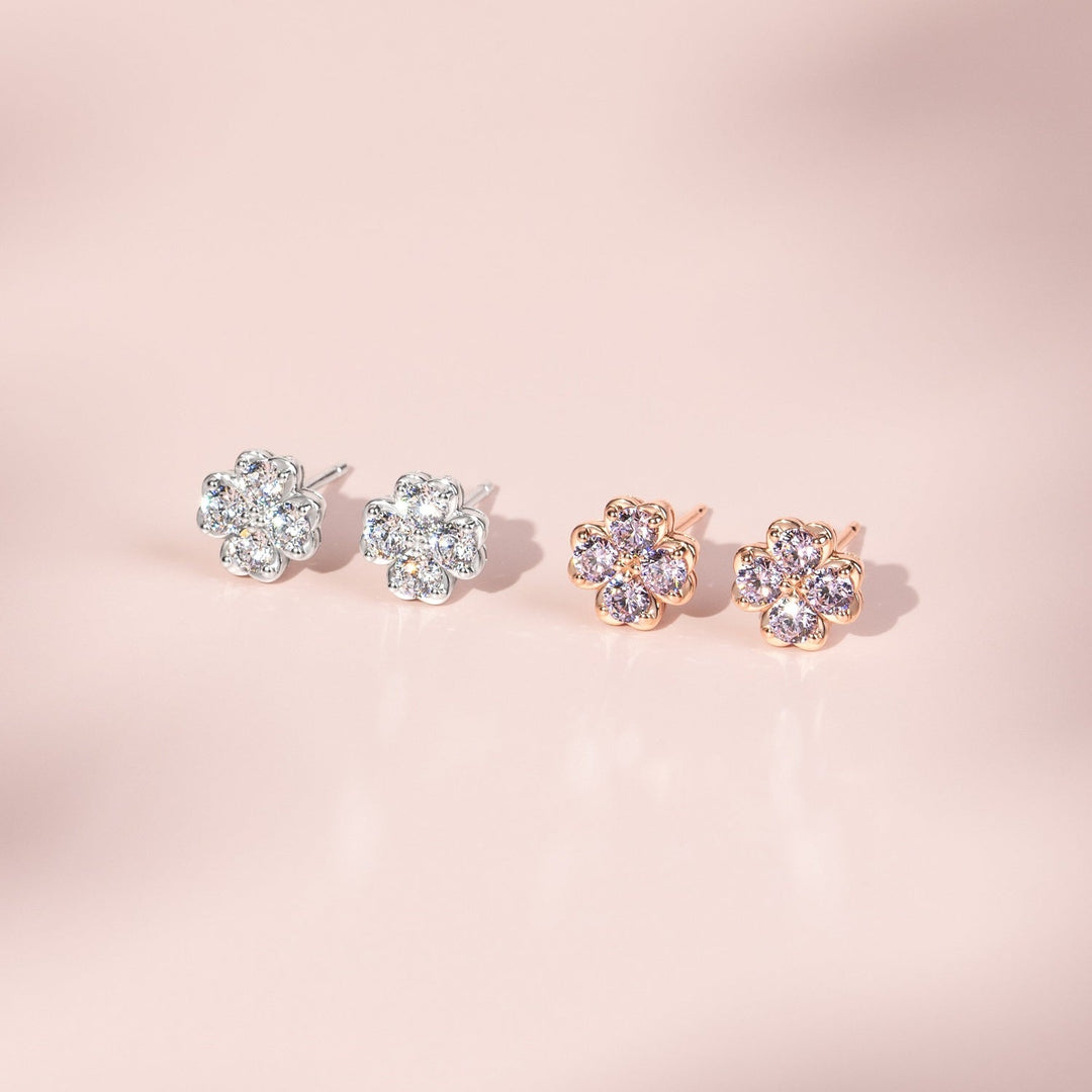 225E0300-01-Rose-Gold-Plated-with-Pink-CZ-Stud-Earrings