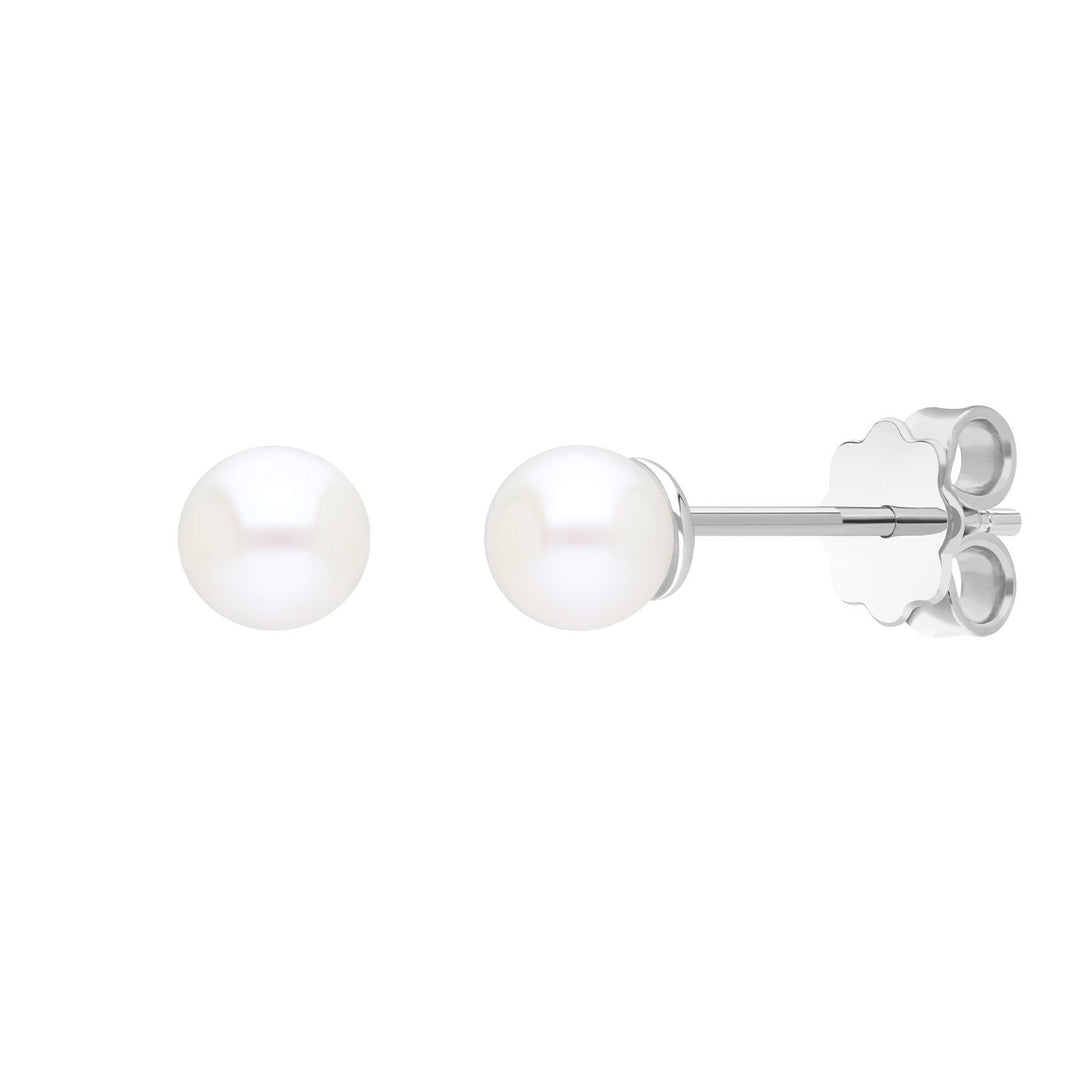 Classic Pearl: Silver Rhodium Princess Cut CZ & Freshwater Pearl Ear Jacket Earrings