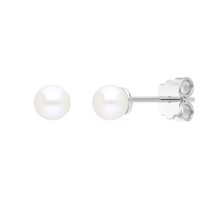 Classic Pearl: Silver Rhodium Princess Cut CZ & Freshwater Pearl Ear Jacket Earrings