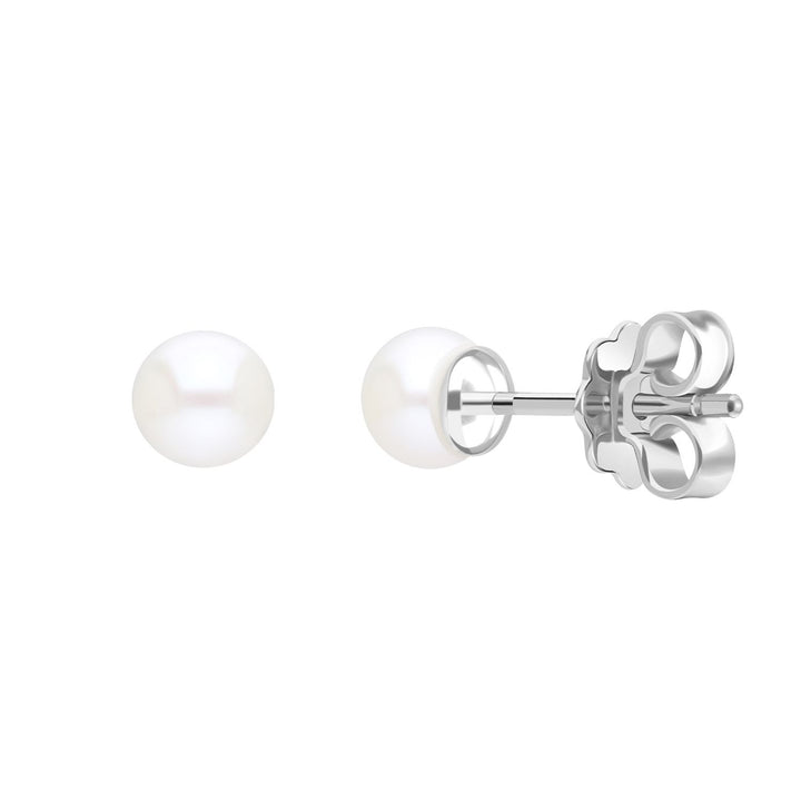Classic Pearl: Silver Rhodium Princess Cut CZ & Freshwater Pearl Ear Jacket Earrings
