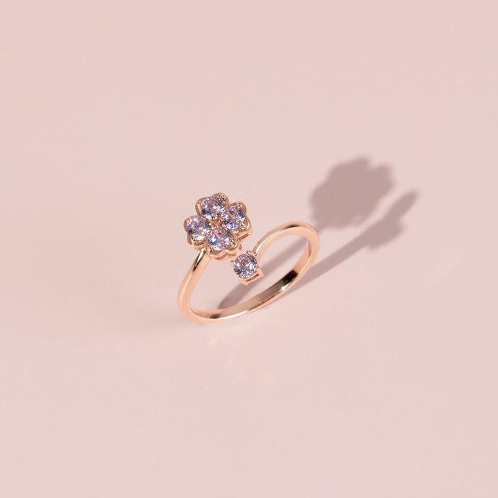 225R0175-01-Lucky-Clover-Silver-Rose-Gold-Plated-Pink-CZ-Clover-Ring