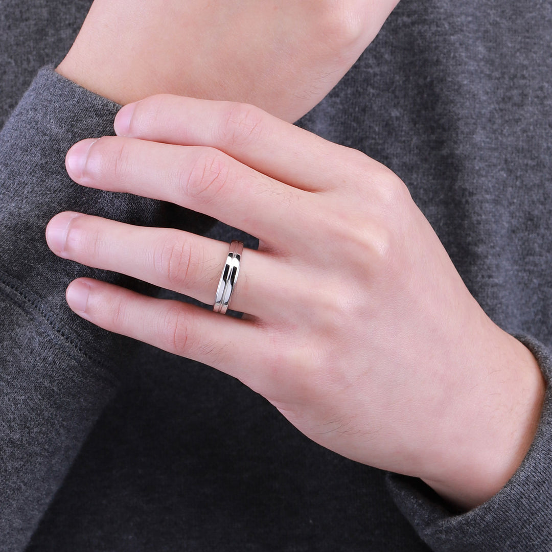 201R1521-01-8_Couple_Ring_925_Sterling_silver plain_groove_ring