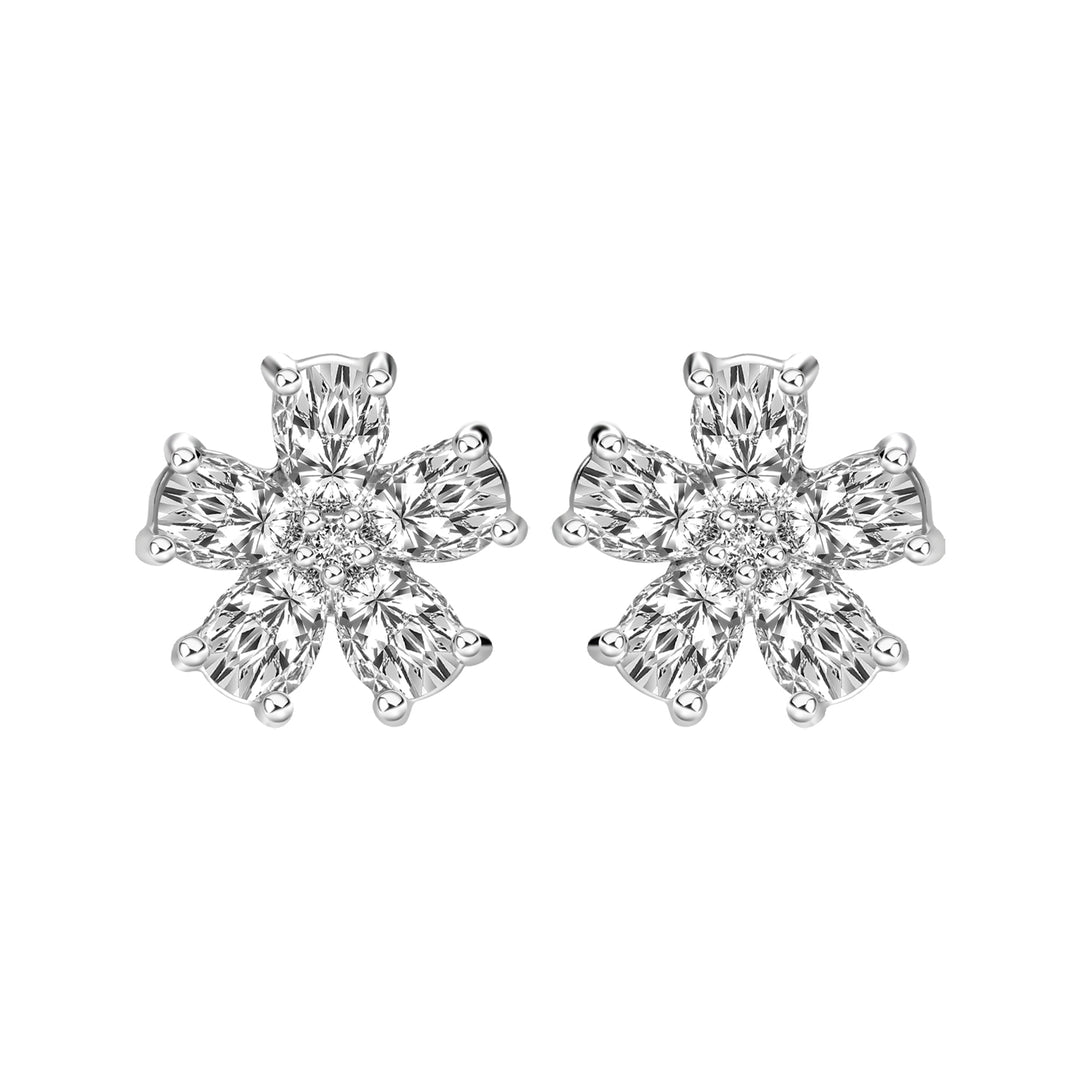 221E0401-01_Merii_FRESH_AS_A_DAISY__Daisy_flower_stud_Earrings_minimal_cubic_zirconia_Sterling_silver_and_Rhodium_Plated