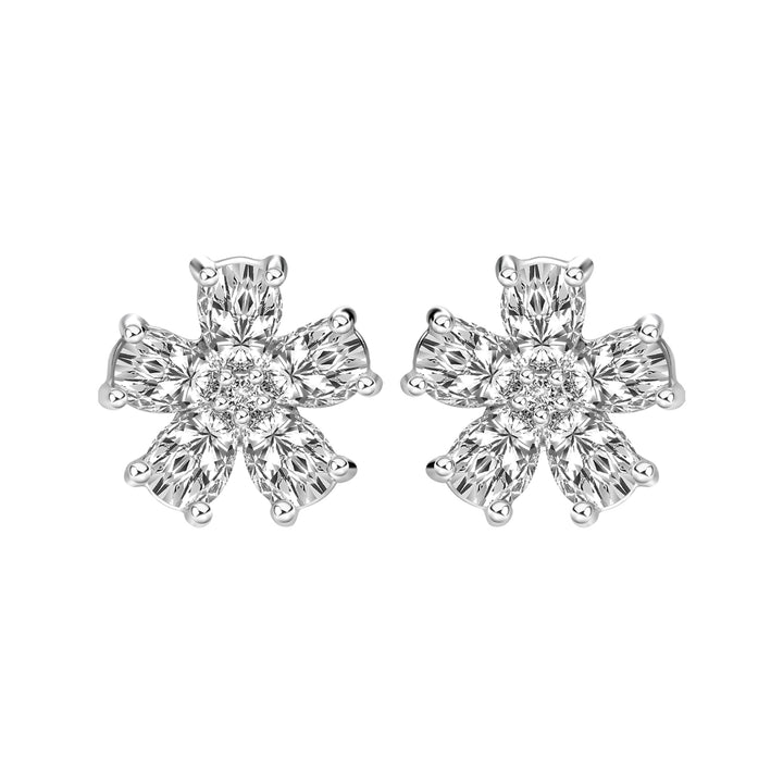 221E0401-01_Merii_FRESH_AS_A_DAISY__Daisy_flower_stud_Earrings_minimal_cubic_zirconia_Sterling_silver_and_Rhodium_Plated