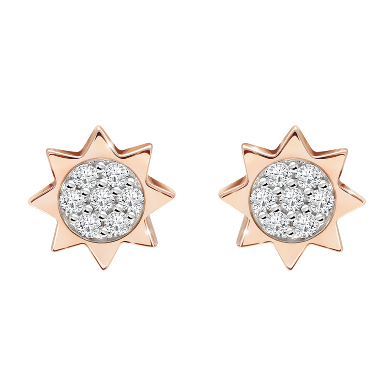 221E0423-01_Memento_Sun_stud_earrings_cubic_zirconia_with_Sterling_silver_and_Rose_gold_Plated