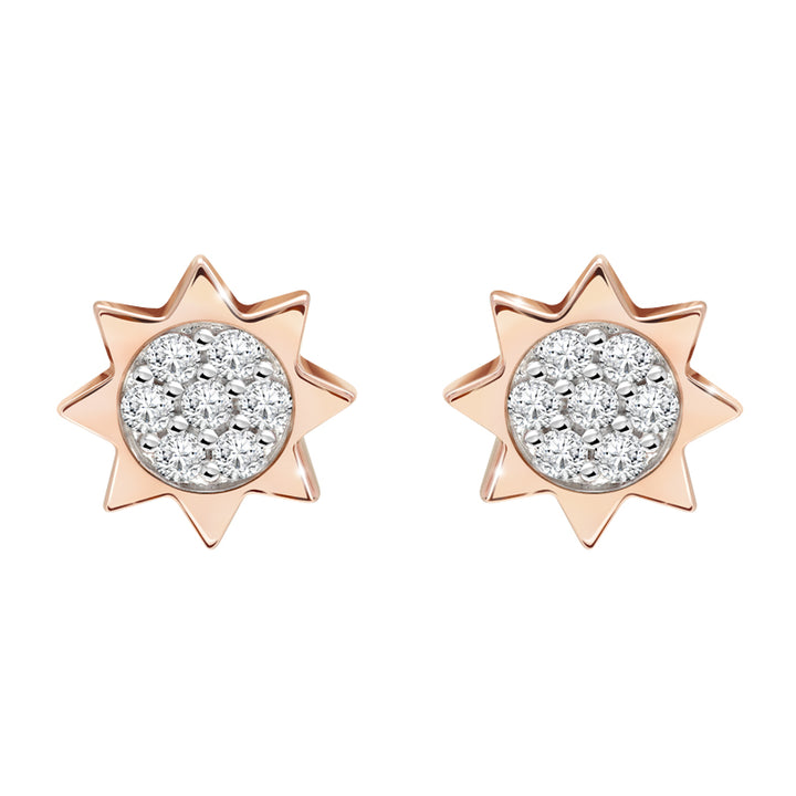 221E0423-01_Memento_Sun_stud_earrings_cubic_zirconia_with_Sterling_silver_and_Rose_gold_Plated