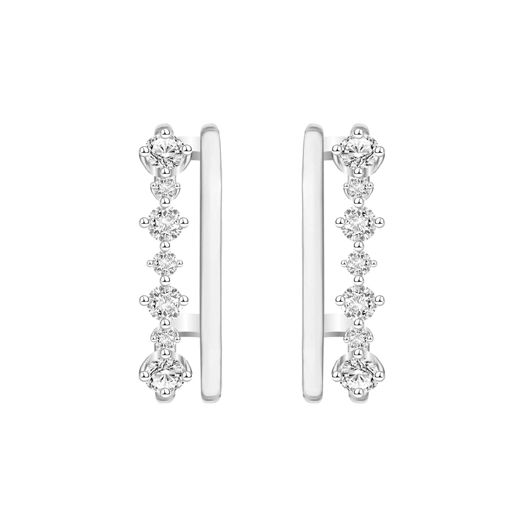 221E0501-01-221E0513-01-Silver-CZ-meteor-cuff-stud-earrings
