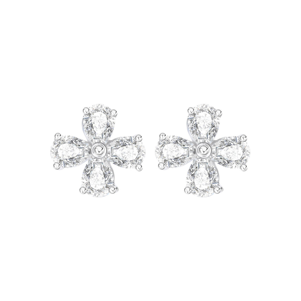 221E0545-01-Merii-Silver-CZ-four-leaf-flower-stud-earrings