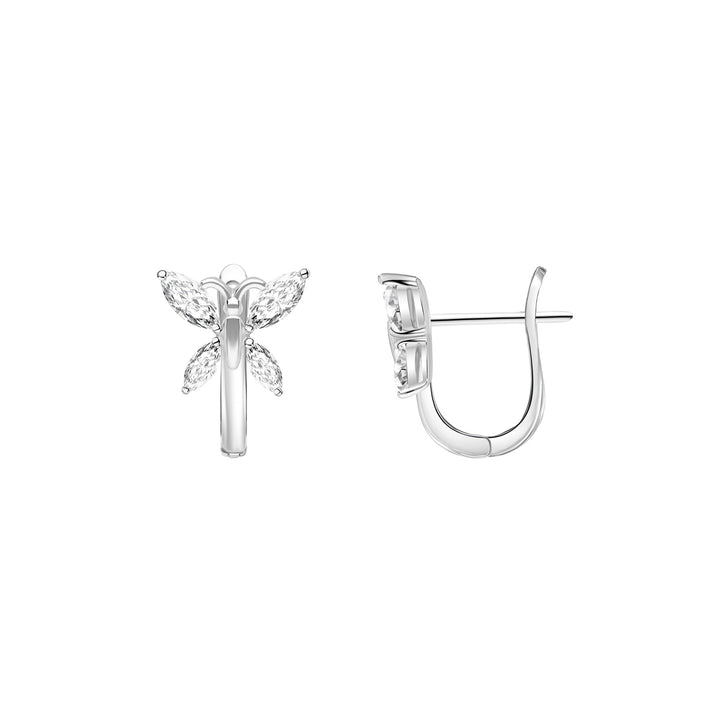 221E0554-01-Merii-Silver-CZ-butterfly-clip-hoop-earrings