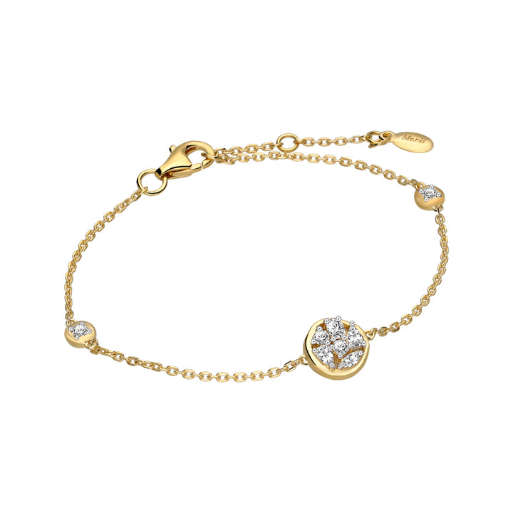 221L0261-01_Merii_LIBERTY_LIBERTY_cluster_Bracelet_Sterling_silver_and_yellow_Gold_Plated