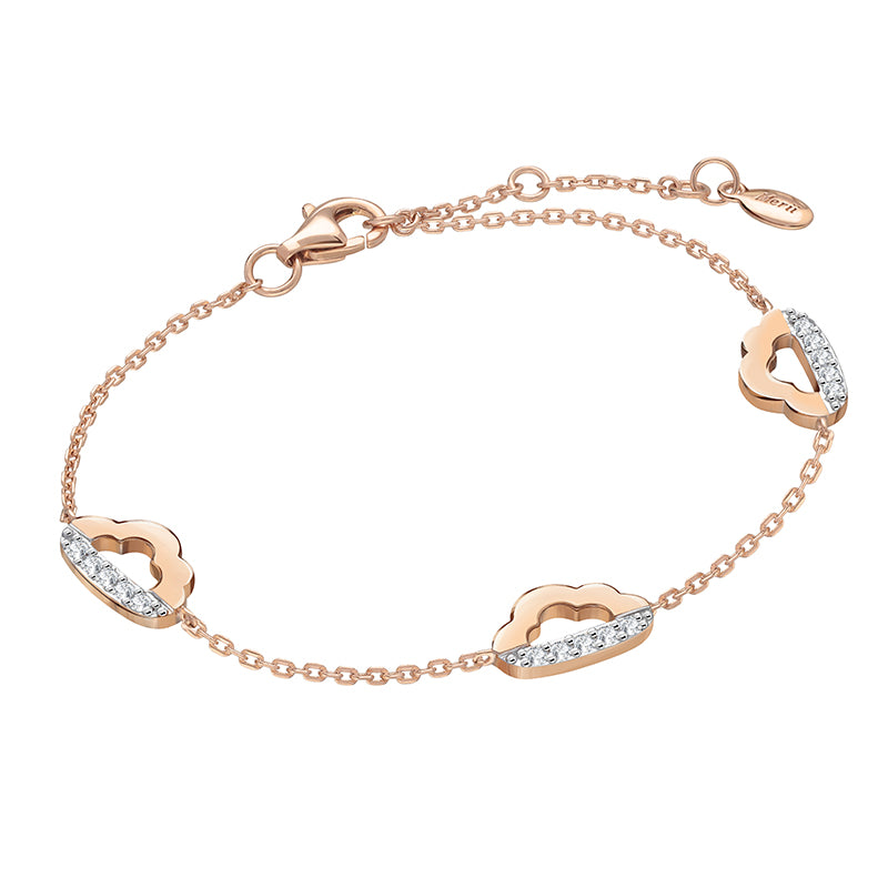 221L0275-01_Memento_Cloud_Bracelet_cubic_zirconia_Sterling_silver_and_Rose_gold_Plated