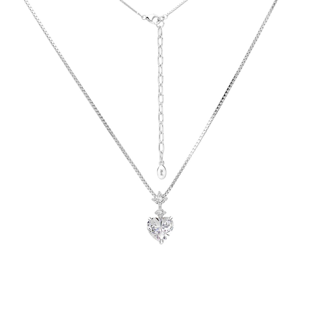 221N0194-01_Silver_heart_cut_CZ_drop_pendant_necklace