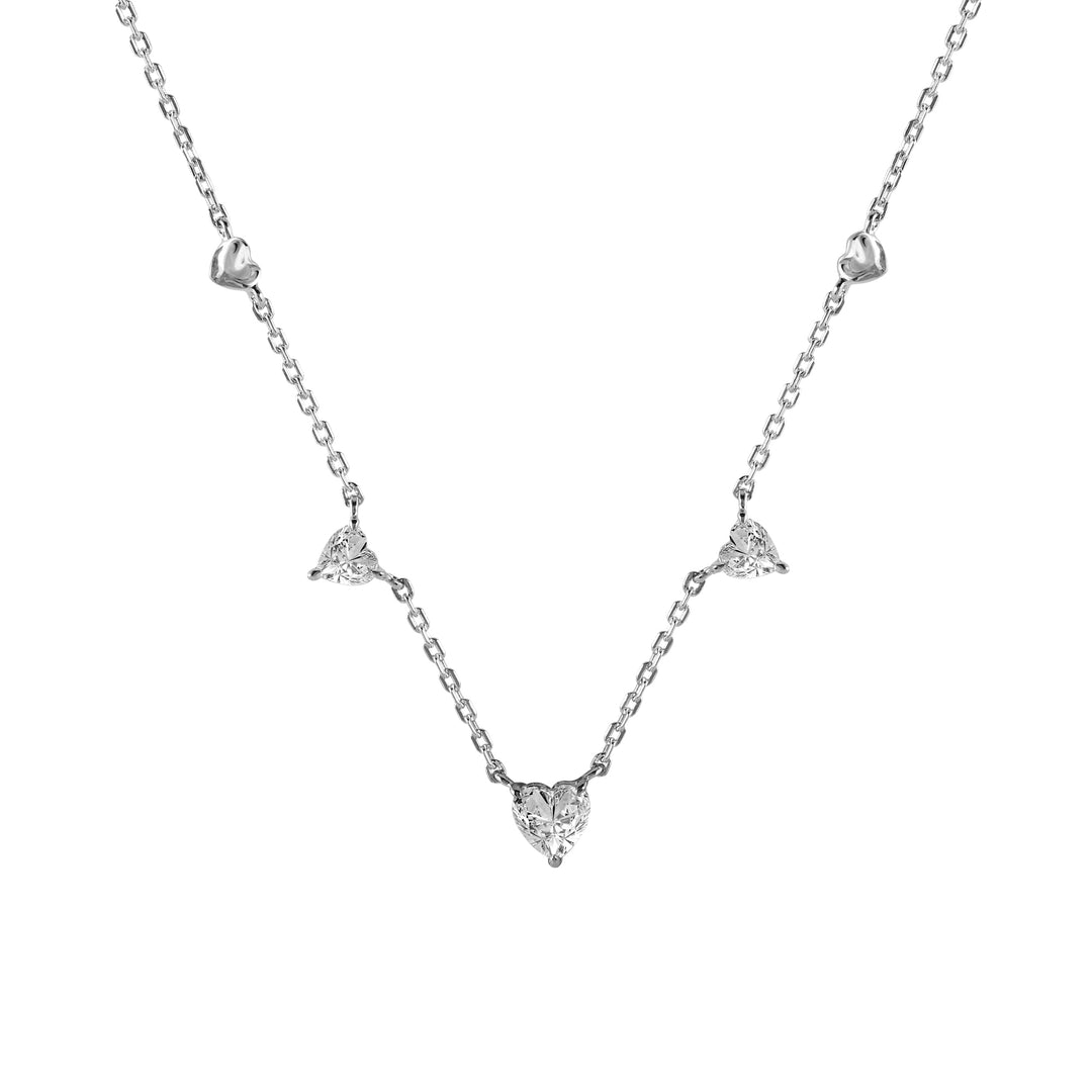 221N0310-01_Mini_Heart__Necklaces_simple_Mini_heart_with_Sterling_silver_and_Rhodaim_Plated