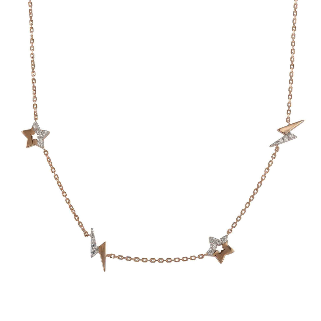 221N0315-01_Memento_Rose_gold_plated_sterling_silver_925_lightning_bolt_and_star_necklace