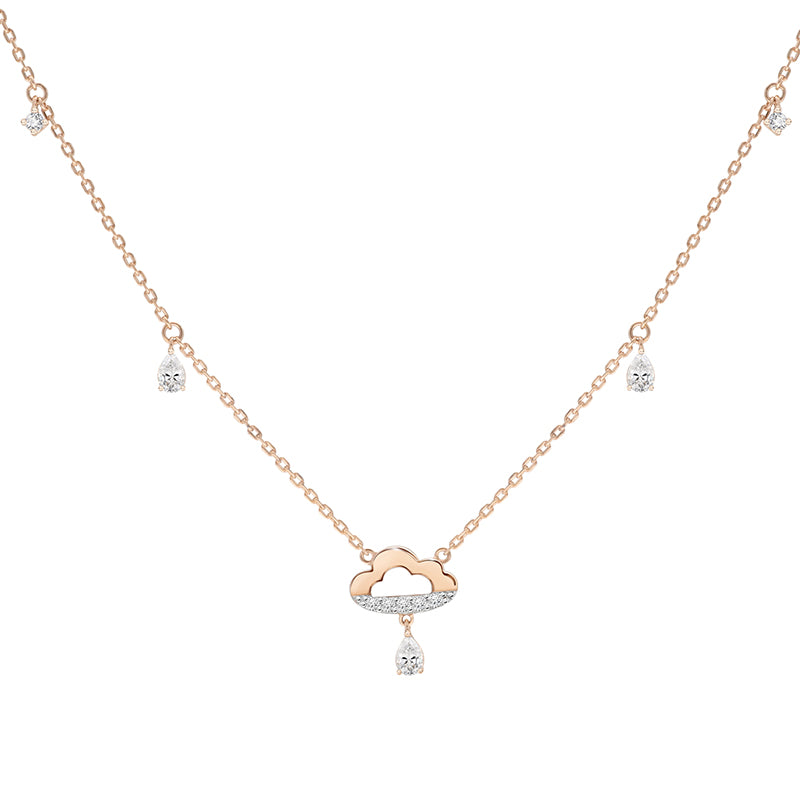221N0328-01_Memento_Cloud_drop_Necklace_cubic_zirconia_Sterling_silver_and_Rose_gold_Plated