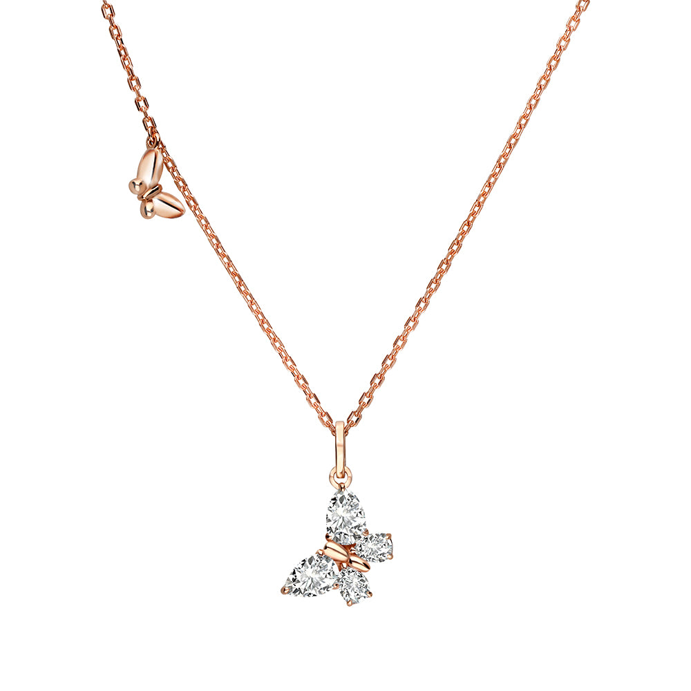 221N0333-01_Papillon_Rose_gold_plated_sparkly_double_butterflies_necklace