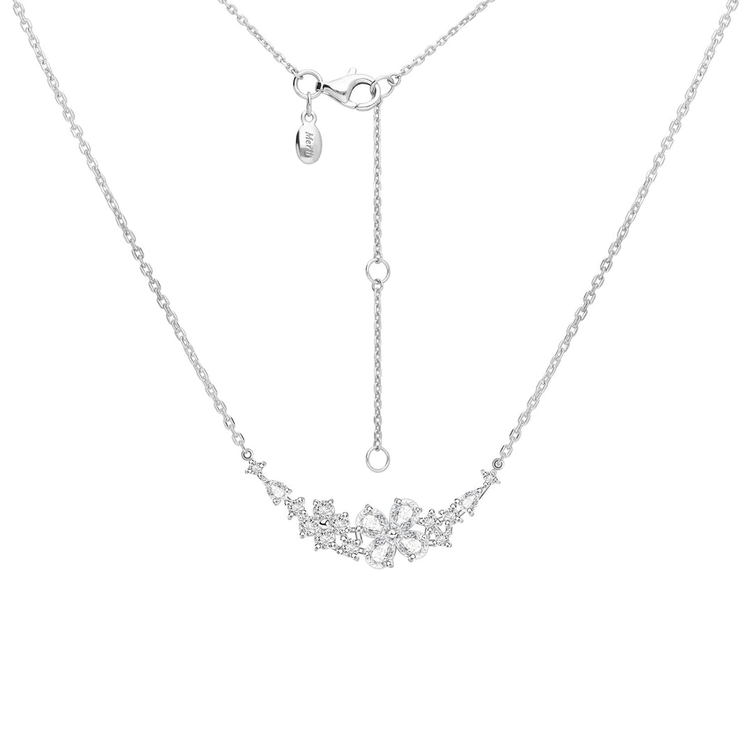 221N0370-01-Merii-Silver-CZ-floral-pendant-with-16-inch-chain-nacklace