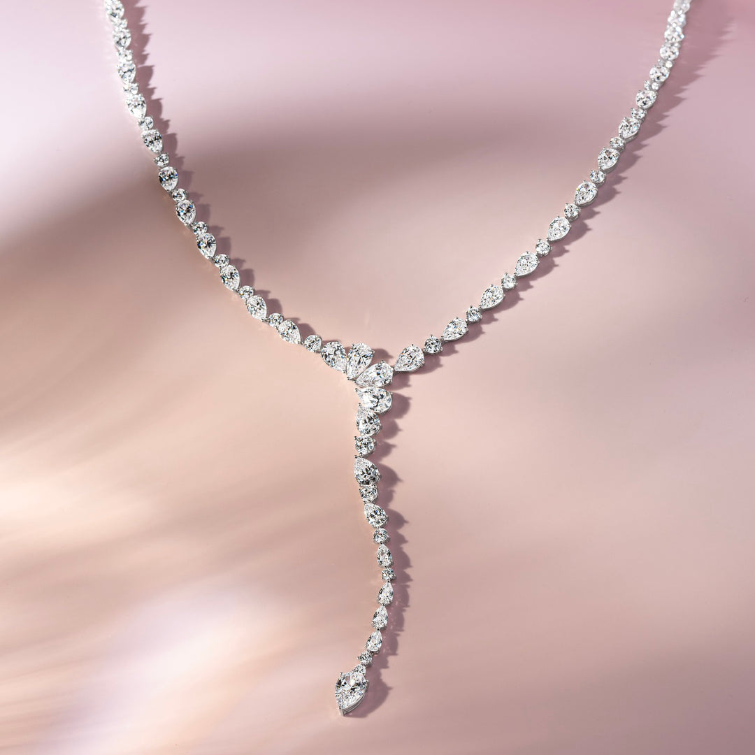 221N0372-01-Merii-Silver-with-pear-and-round-cut-CZ-teardrop-necklace
