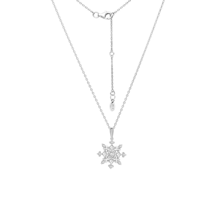 221N0381-01-Merii-Silver-with-princess-cut-cz-snowflake-pendant-with-chain-necklace