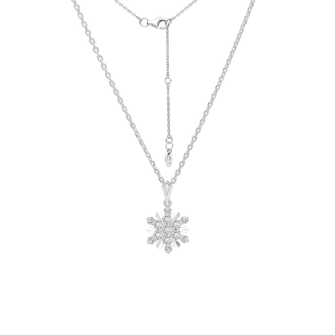 221N0383-01-Merii-Silver-with-round-cut-cz-snowflake-pendant-with-chain-necklace