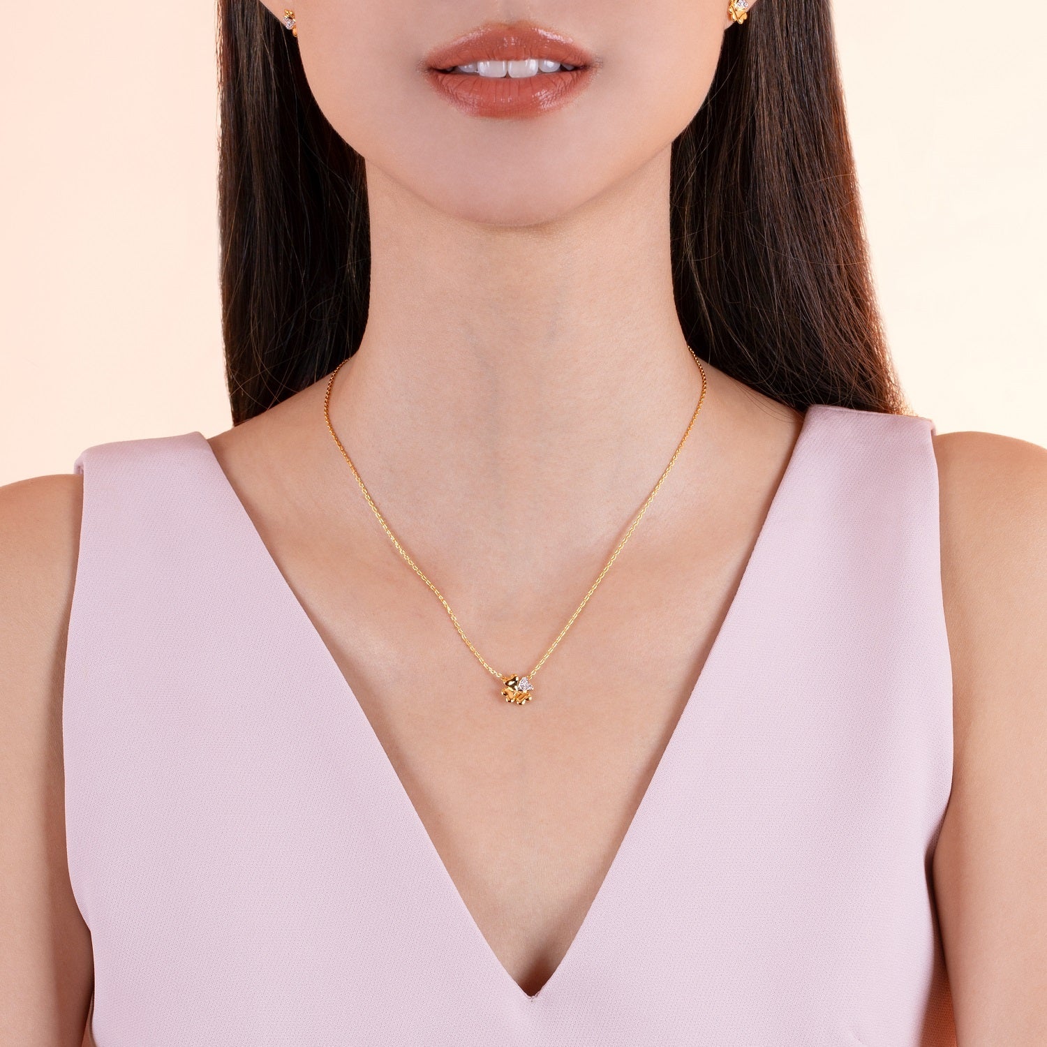 CMW-UNKNOWN 4HEART CLOVER LUCK Necklace LUCKY CLOVER NECKLACE – JSUKI