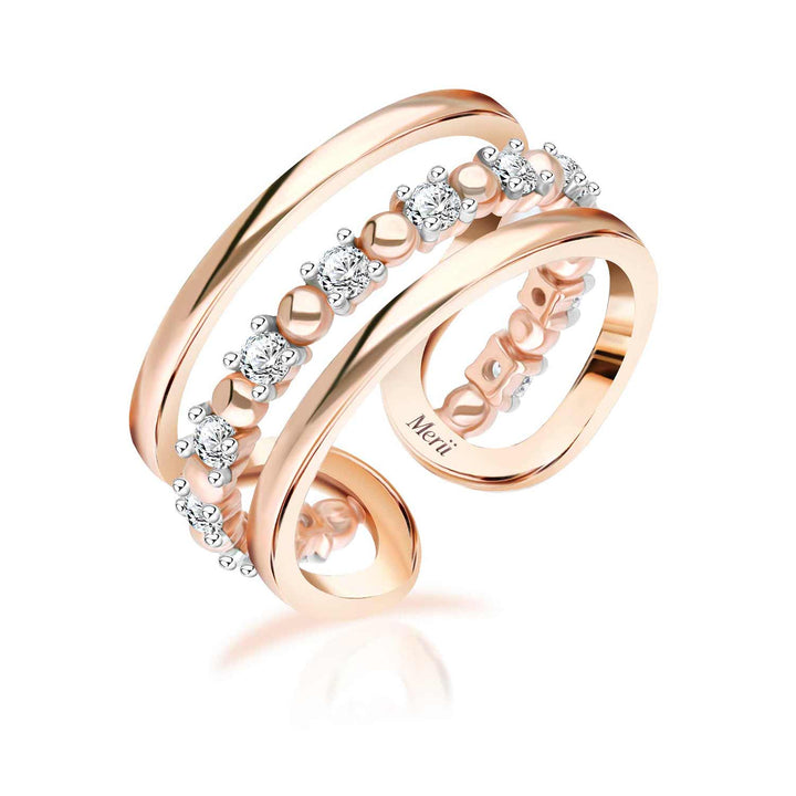 221R0370-01_925_Rose_Gold_Plated_Sterling_Silver_Trio_Ballerina_CZ_Cuff_Ring