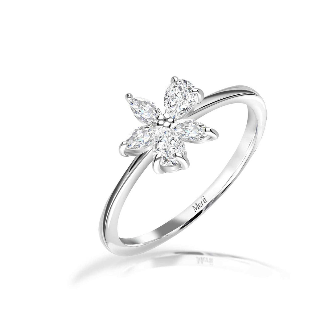 221R0406-01_Silver_pear_and_marquise_CZ_flower_ring