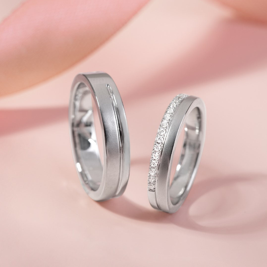Couple-Rings-Silver-rhodium-plated-with-1.1-mm-CZ-two-line-band-ring-221R0537-01