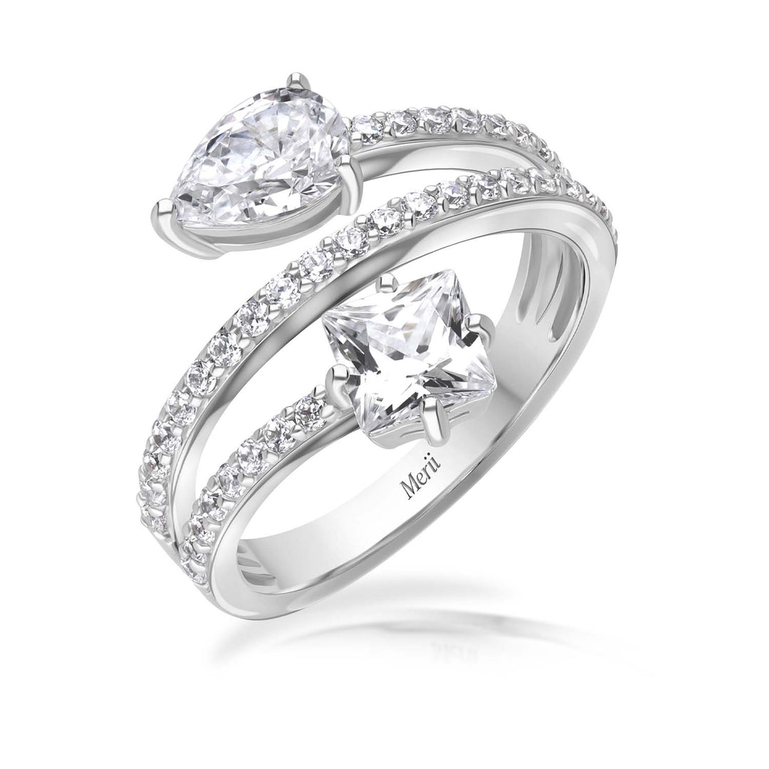 221R0555-01-Merii-Silver-multi-shaped-pear-and-round-cut-CZ-open-ring