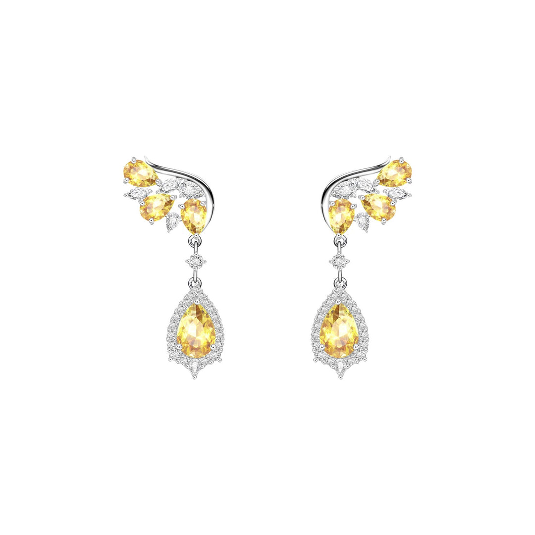 225E0243-01_Silver_Yellow_CZ_angle_wing_dangle_earrings