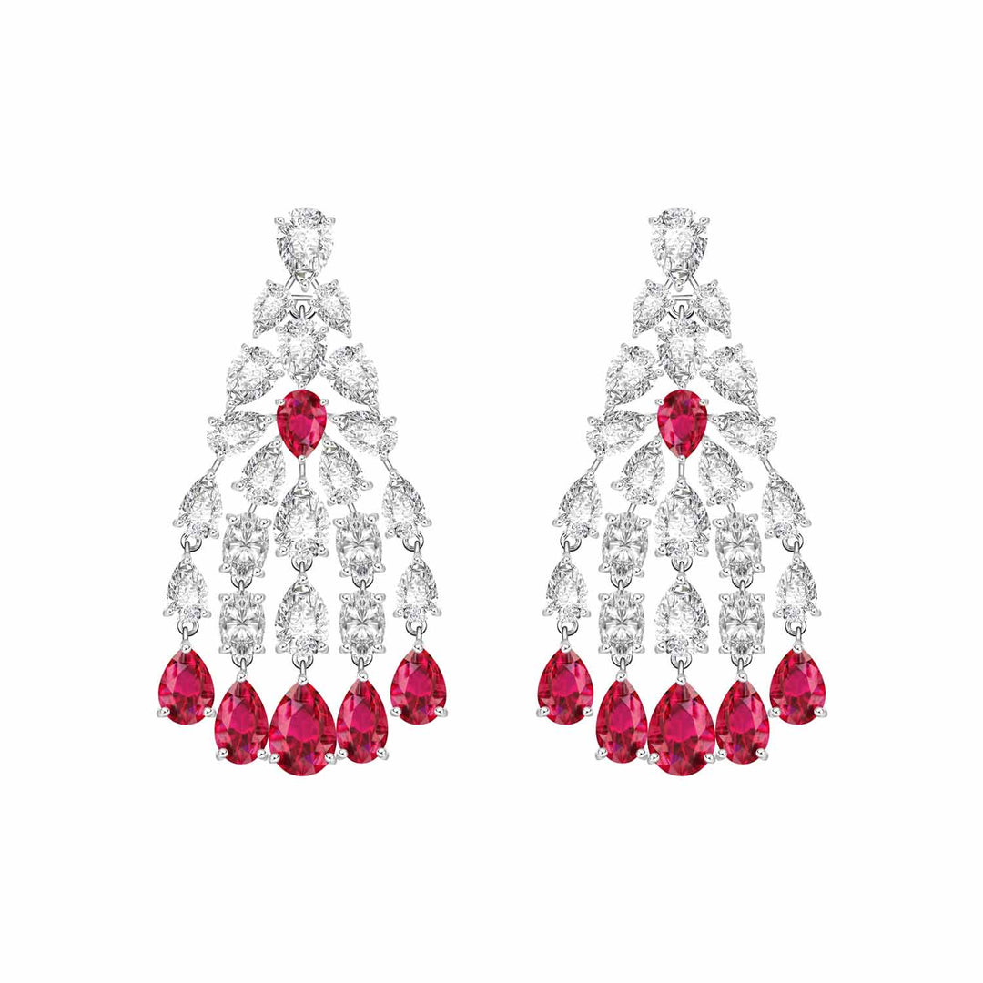 225E0274-01_Silver_with_synthetic_ruby_and_CZ_chandelier_earrings