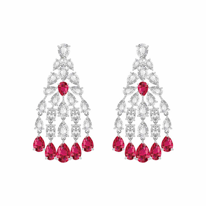 225E0274-01_Silver_with_synthetic_ruby_and_CZ_chandelier_earrings
