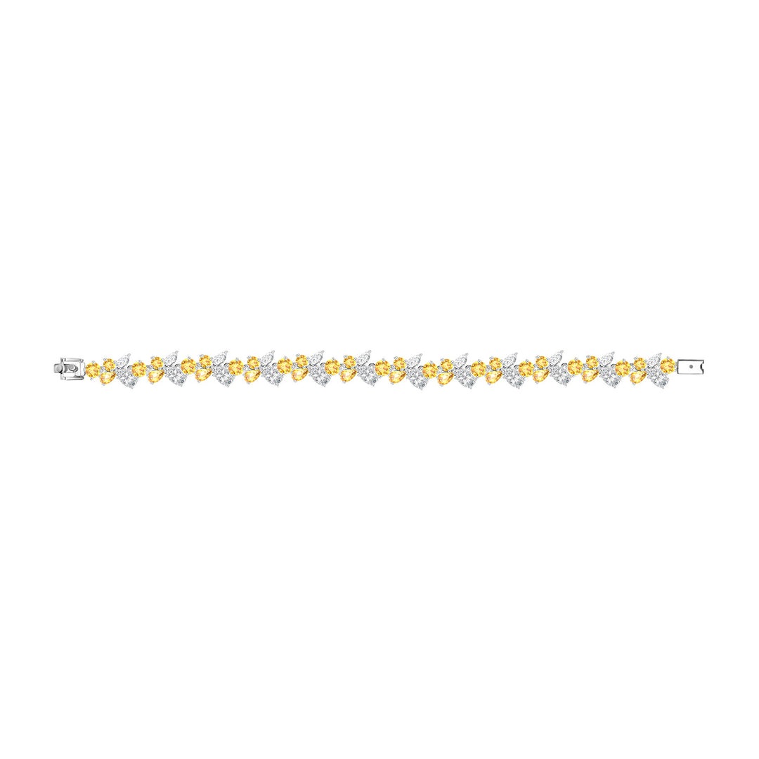 225L0048-01_Silver_Yellow_CZ_long_dangle_bracelet