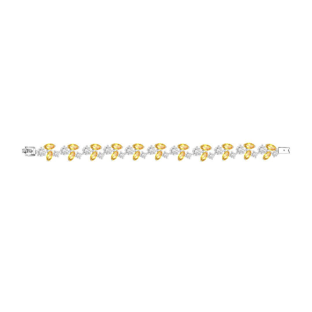 225L0051-01_Silver_Yellow_CZ_long_dangle_bracelet