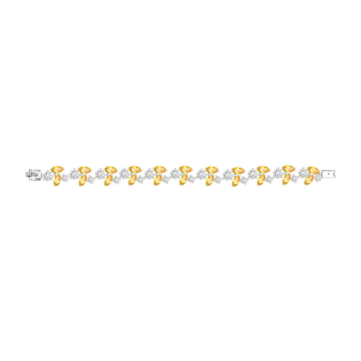 225L0051-01_Silver_Yellow_CZ_long_dangle_bracelet