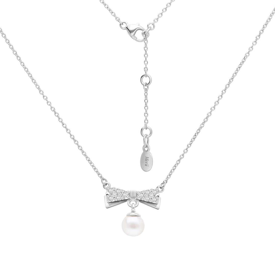 225N0125-01_925_Rhodium_Plated_Sterling_Silver_Bow_Pearl_Necklace
