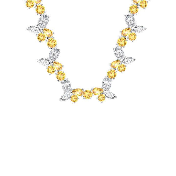 225N0153-01_Silver_Yellow_CZ_long_dangle_necklace