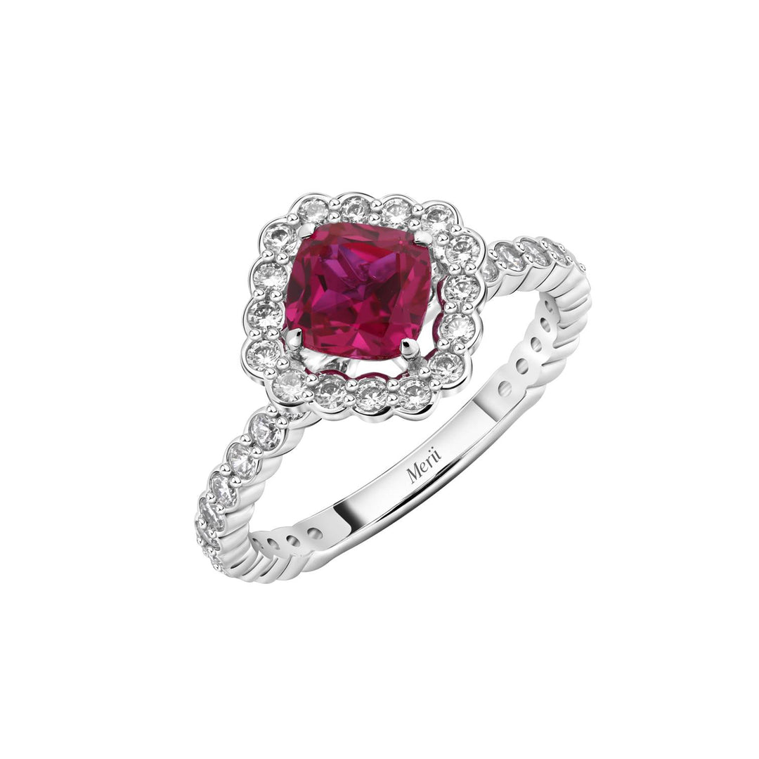 225R0151-01-6_Merii_Candy_Land__Solitaire_ring_SYNTHETIC_RUBY_FACET_CUSHION_Sterling_silver_and_Rhodium_Plated