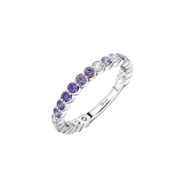 225R0155-01-6_Merii_Candy_Land__D-line_Ring_purple_tone_Sterling_Silver_with_Cubic_Zirconia