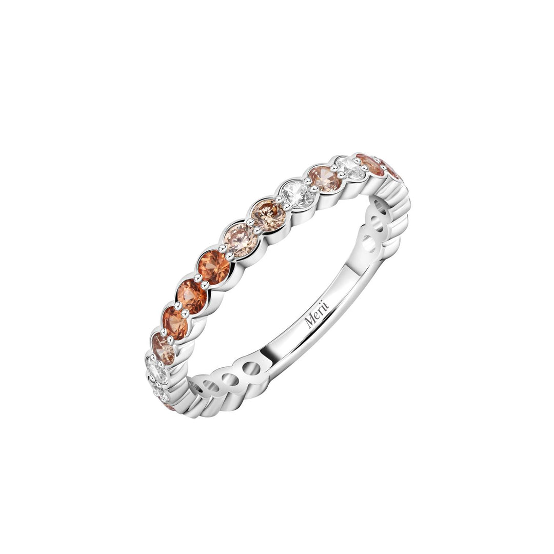 225R0155-04-6_Merii_Candy_Land__D-line_Ring_Champagne_tone_Sterling_Silver_with_Cubic_Zirconia