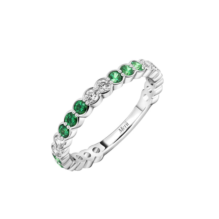 225R0155-07-6_Merii_Candy_Land__D-line_Ring_green_tone_Sterling_Silver_with_Cubic_Zirconia