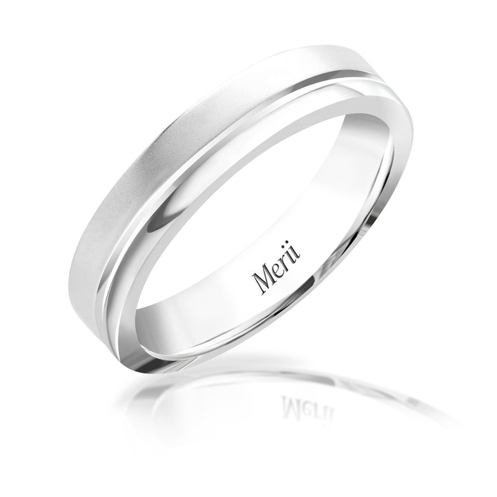 Couple-Rings-Silver-rhodium-plated-groove-line-sandblasting-band-ring-201R1995-01