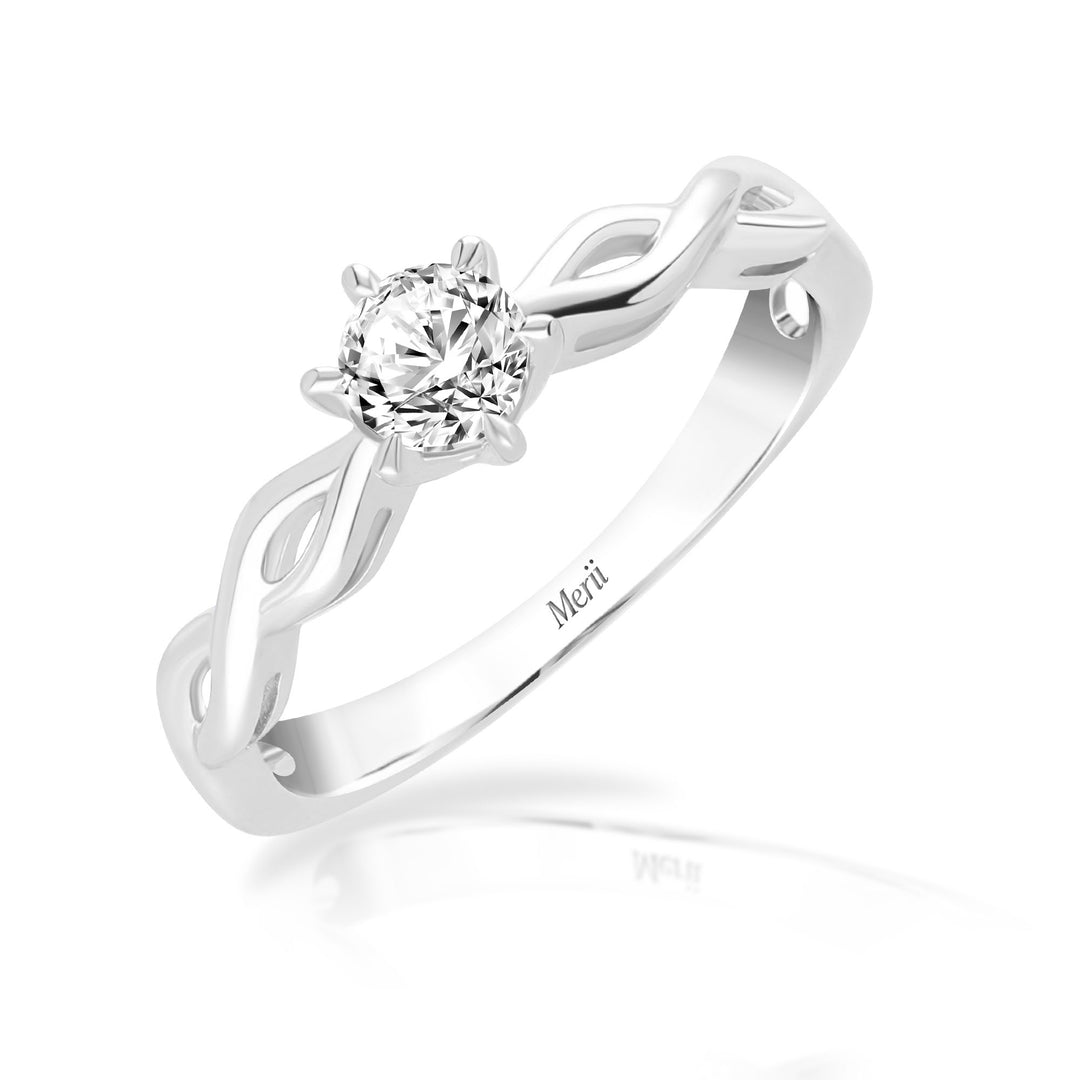 Couple-Rings-Silver-rhodium-plated-with-4.3-mm-100-cuts-CZ-twist-braid-solitaire-ring-221R0542-01