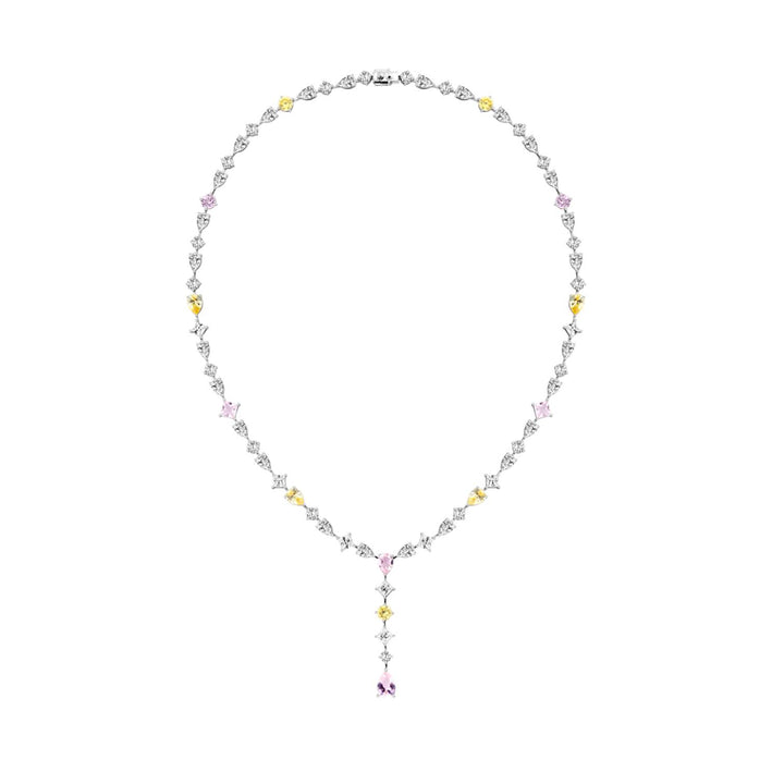 225N0168-01_Merii_Candy_Land__luxurious_Necklace_PINK_TOURMALINE&LIGHT_YELLOW_Cubic_Zirconia_Fancy_Shape
Sterling_silver_and_Rhodium_Plated