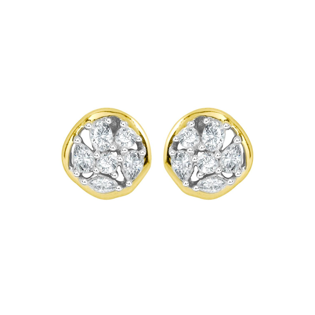 221E0400-01_Merii_LIBERTY__LIBERTY_cluster_earrings_studs_Sterling_silver_and_Yellow_Gold_Plated