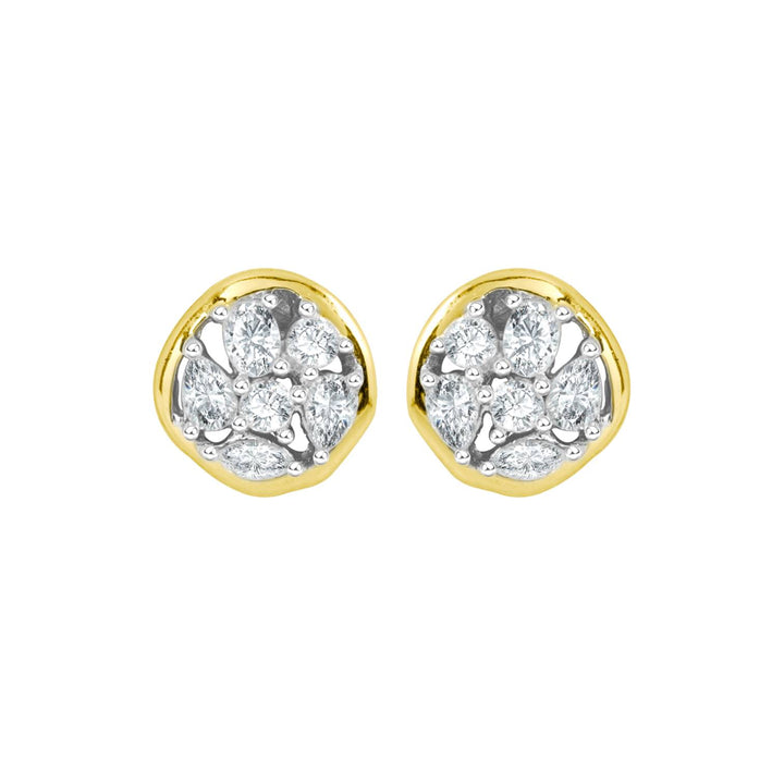 221E0400-01_Merii_LIBERTY__LIBERTY_cluster_earrings_studs_Sterling_silver_and_Yellow_Gold_Plated