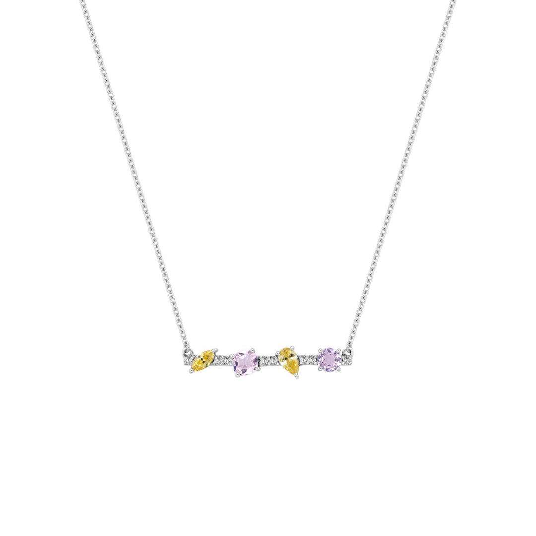 225N0169-01_Merii_Candy_Land__Necklace_PINK_TOURMALINE&LIGHT_YELLOW_Cubic_Zirconia_Fancy_Shape
Sterling_silver_and_Rhodium_Plated