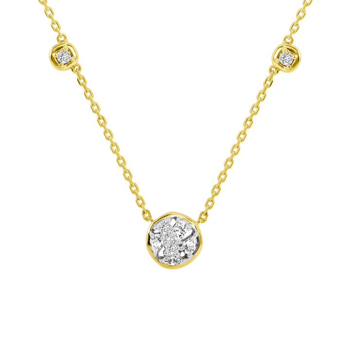 221N0308-01_Merii_LIBERTY__LIBERTY_cluster_Necklace_Sterling_silver_and_yellow_Gold_Plated